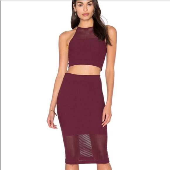🍦 2/$30🍦 BCBG Burgundy High Waisted Pencil Skirt - Picture 1 of 5